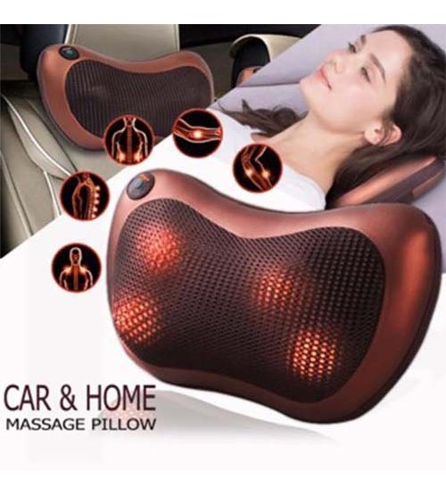 Car Home Electric Massage Pillow Therapy Massager Vibrating Kneading Shoulder Neck